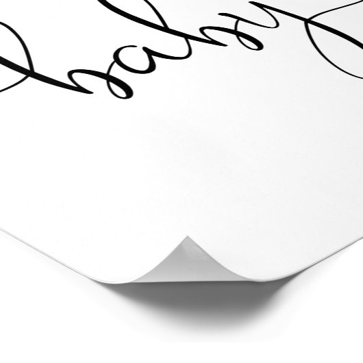 Blauwe groene bloem baby shower welkom bord poster (Hoek)