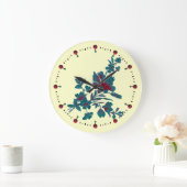 BLAUWE GROENE BLOEMENBOeket MET ANJER Grote Klok (Huis)