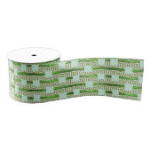 blauwe groene - bloemkool grosgrain lint (Spoel)