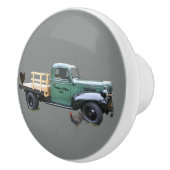 Blauwe groene Boerderij Tendelbak Pull Grey Keramische Knop (Rechts)