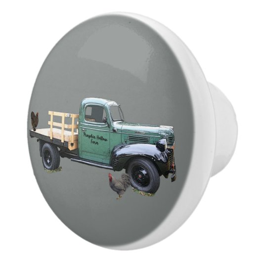 Blauwe groene Boerderij Tendelbak Pull Grey Keramische Knop (Rechts)