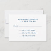 Blauwe groene boom van Life Bar Mitzvah RSVP (Achterkant)