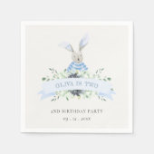 Blauwe groene bundel elke dag van de leeftijd servet (Voorkant)