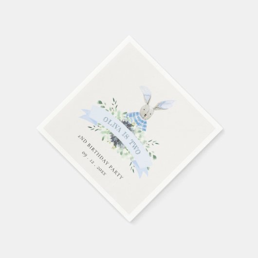 Blauwe groene bundel elke dag van de leeftijd servet (Hoek)