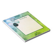 Blauwe groene Button voor de verklikkerlak Notitieblok (Schuin)