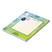 Blauwe groene Button voor de verklikkerlak Notitieblok (Linkerzijde)