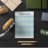 Blauwe groene checklist vandaag te doen post-it® notes