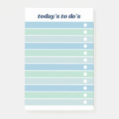 Blauwe groene checklist vandaag te doen post-it® notes (Voorkant)