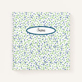 Blauwe groene cirkels Stippen Schetkboekbulletblad Notitieboek (Voorkant)