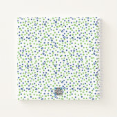 Blauwe groene cirkels Stippen Schetkboekbulletblad Notitieboek (Achterkant)