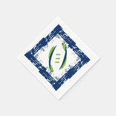 Blauwe & groene cocktailservetten servet (Hoek)