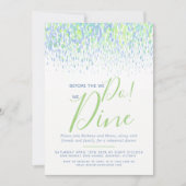 Blauwe groene dab art repetitie diner voor we dat kaart (Voorkant)