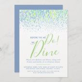 Blauwe groene dab art repetitie diner voor we dat kaart (Voorkant / Achterkant)