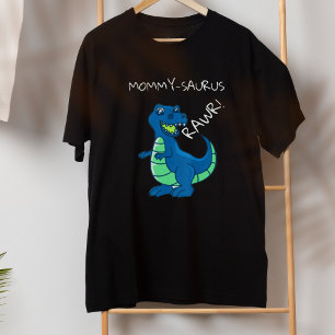 Blauwe Groene Dinosaurus Verjaardag Moeder van ver T-shirt