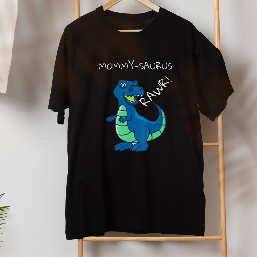 Blauwe Groene Dinosaurus Verjaardag Moeder van ver T-shirt