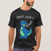 Blauwe Groene Dinosaurus Verjaardag Papa van Verja T-shirt (Voorkant)