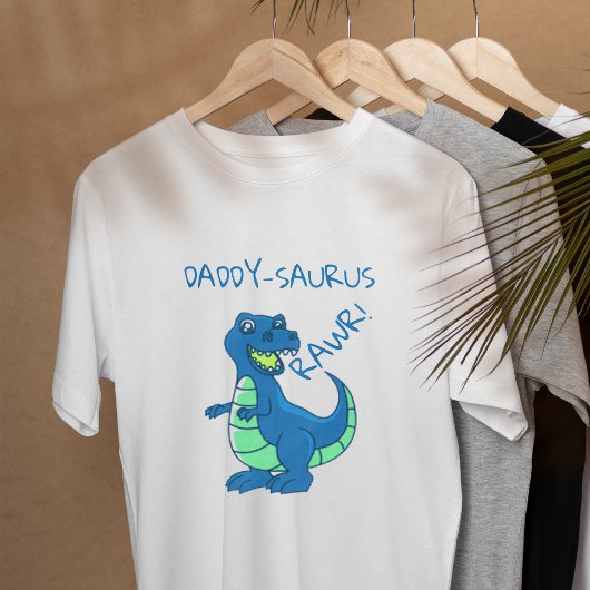 Blauwe Groene Dinosaurus Verjaardag Papa van Verja T-shirt