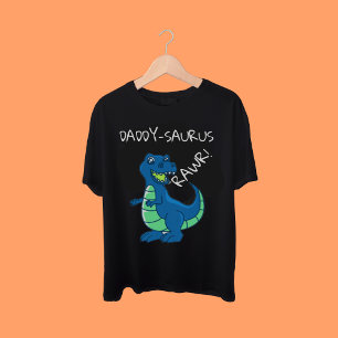 Blauwe Groene Dinosaurus Verjaardag Papa van Verja T-shirt