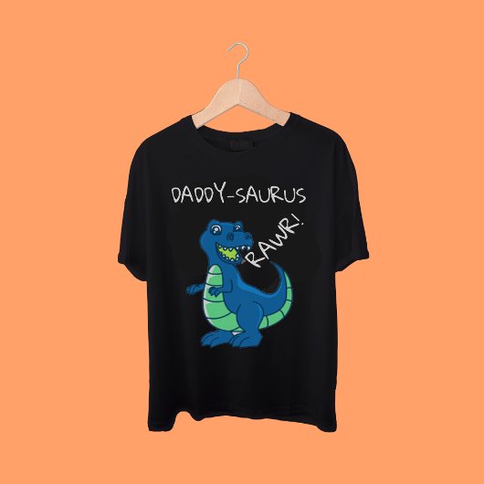 Blauwe Groene Dinosaurus Verjaardag Papa van Verja T-shirt