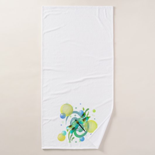 Blauwe groene dragonfly bad handdoek (Badhanddoek)