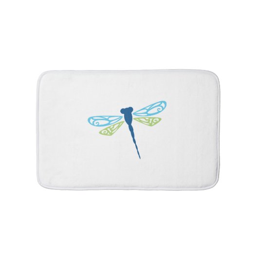 Blauwe & Groene Dragonfly Badmat (Voorkant)