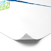 Blauwe & Groene Dragonfly Poster (Hoek)