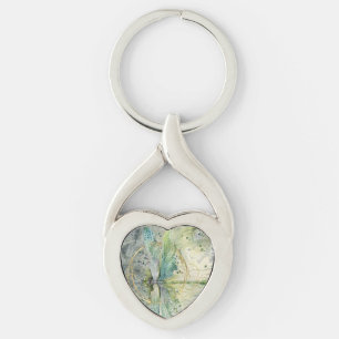 Blauwe groene dragonfly sleutelhanger