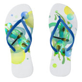 Blauwe groene dragonfly-Teenslippers Teenslippers (Voetbed)