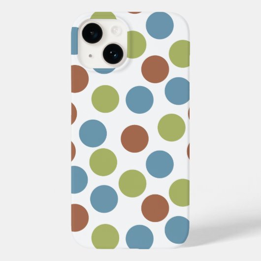Blauwe, groene en bruine Stippen Case-Mate iPhone Case (Achterkant)