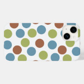 Blauwe, groene en bruine Stippen Case-Mate iPhone Case (Achterkant (horizontaal))