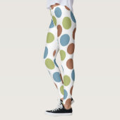 Blauwe, groene en bruine Stippen Leggings (Links)