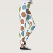 Blauwe, groene en bruine Stippen Leggings (Rechts)