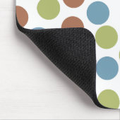 Blauwe, groene en bruine Stippen Muismat (Hoek)