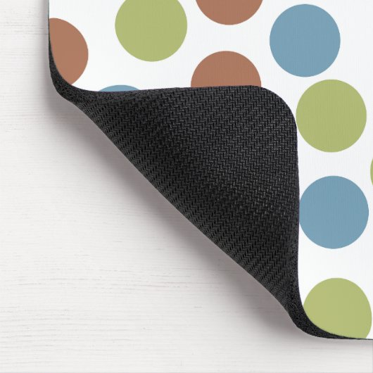 Blauwe, groene en bruine Stippen Muismat (Hoek)