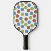 Blauwe, groene en bruine Stippen Pickleball Paddle (Voorkant)