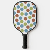 Blauwe, groene en bruine Stippen Pickleball Paddle (Achterkant)