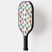 Blauwe, groene en bruine Stippen Pickleball Paddle (Links)