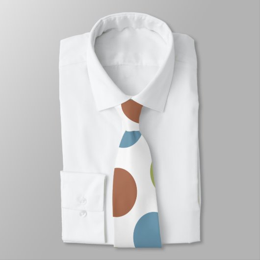 Blauwe, groene en bruine Stippen Stropdas (Gebonden)