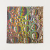 Blauwe groene en gele bellen wandkleed (Voorkant (horizontaal))