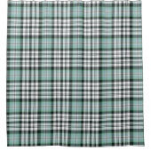 Blauwe groene en grijze tartan Print Douchegordijn (Voorkant)