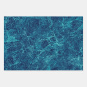 Blauwe, groene en koraalkleurige textuur inpakpapier vel (Voorkant)