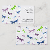 Blauwe, groene en Paarse libellen Visitekaartje (Voorkant / Achterkant)