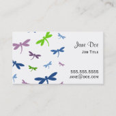 Blauwe, groene en Paarse libellen Visitekaartje (Voorkant)
