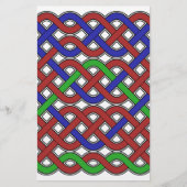 Blauwe, groene en rode Keltische knopen Briefpapier (Voorkant)