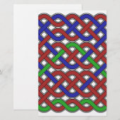 Blauwe, groene en rode Keltische knopen Briefpapier (Voorkant / Achterkant)