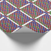 Blauwe, groene en rode Keltische knopen Cadeaupapier (Hoek)
