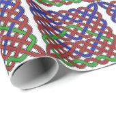 Blauwe, groene en rode Keltische knopen Cadeaupapier (Rol Hoek)