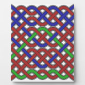 Blauwe, groene en rode Keltische knopen Fotoplaat (Voorkant)