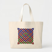 Blauwe, groene en rode Keltische knopen Grote Tote Bag (Voorkant)