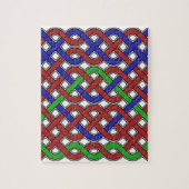 Blauwe, groene en rode Keltische knopen Legpuzzel (Verticaal)